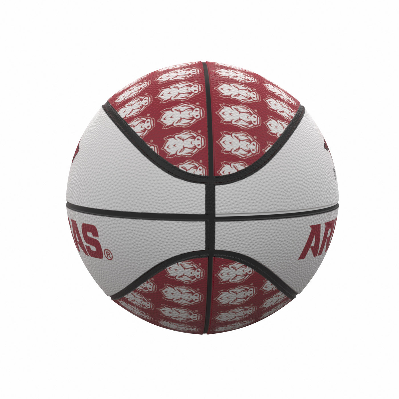 Arkansas Repeating Logo Mini-Size Rubber Basketball - Logo Brands