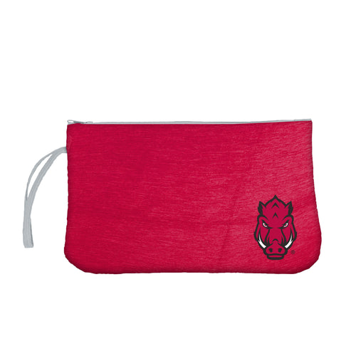 Arkansas Crosshatch Wristlet bag by Logo Brands, featuring a stylish crosshatch pattern and compact design for essentials.