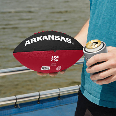 Arkansas Pinwheel Junior Size Rubber Football - Logo Brands