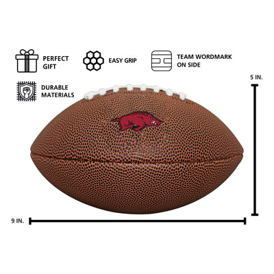 Arkansas Mini Size Composite Football - Logo Brands