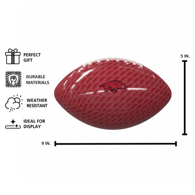 Arkansas Carbon Fiber Mini Size Glossy Football