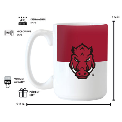 Arkansas 15oz Colorblock Sublimated Mug