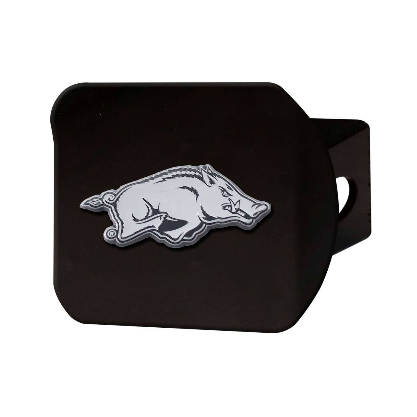 University of Arkansas Chrome on Black Hitch Cover