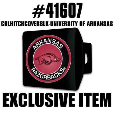 TRINITY University of Arkansas Color on Black Hitch Cover