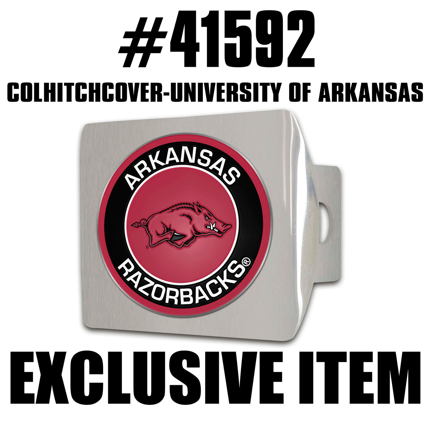 TRINITY University of Arkansas Color on Chrome Hitch Cover