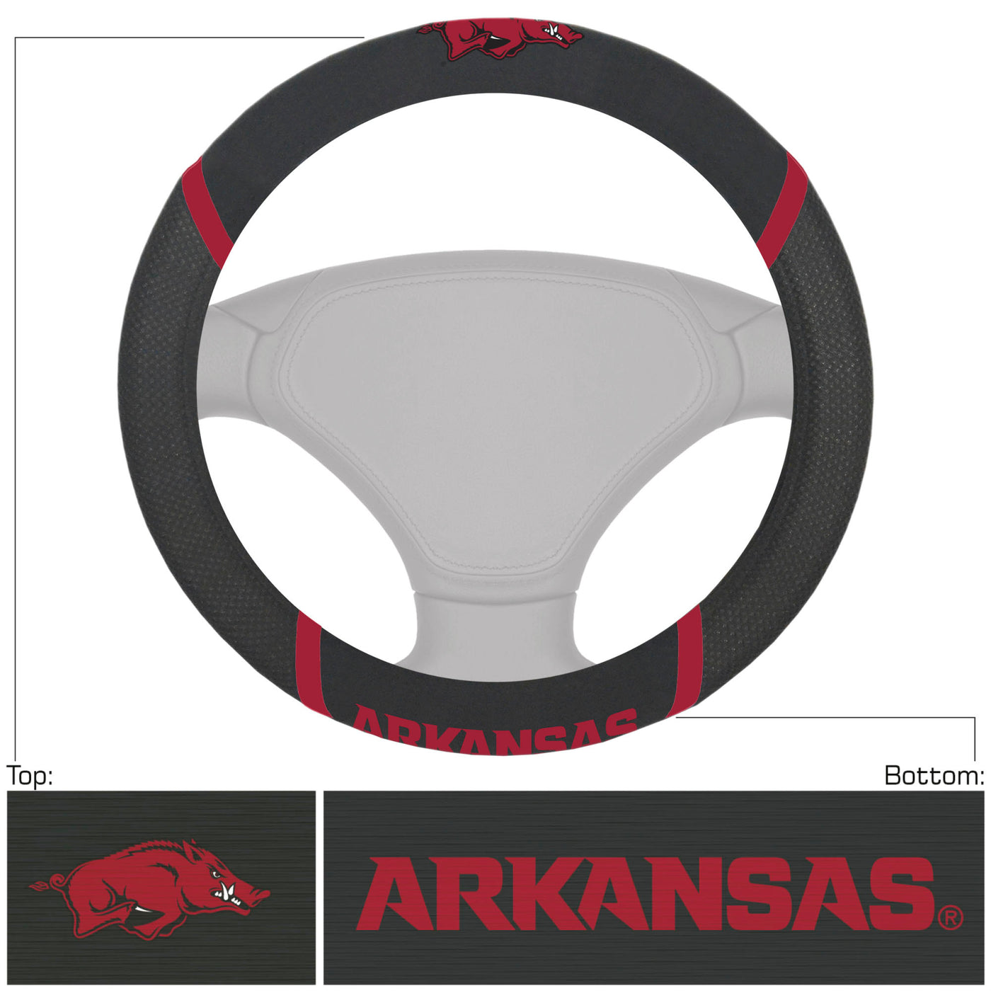 University of Arkansas Steering Wheel Cover