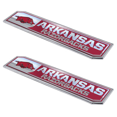 University of Arkansas Embossed Truck Emblem 2-pk
