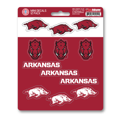 University of Arkansas Mini Decal 12-pk