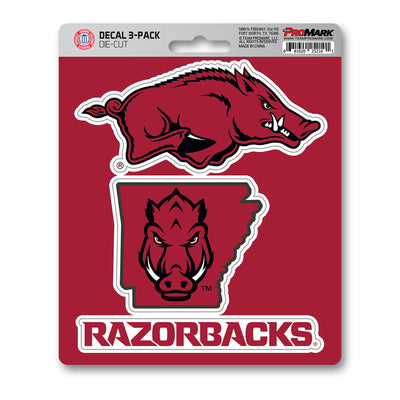 University of Arkansas Decal 3-pk
