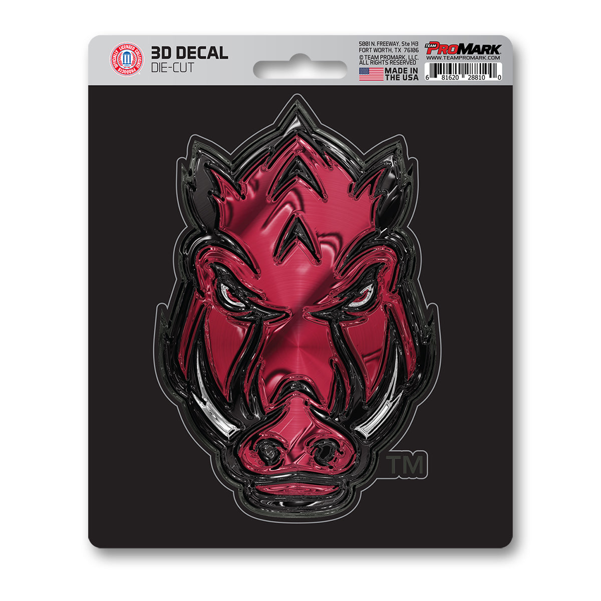 University of Arkansas 3D Decal