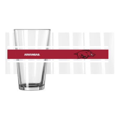 Arkansas 16oz Stripe Pint Glass