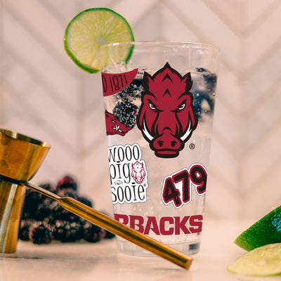 Arkansas 16oz Native Pint Glass