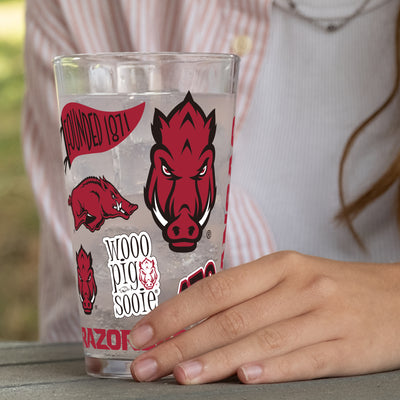 Arkansas 16oz Native Pint Glass