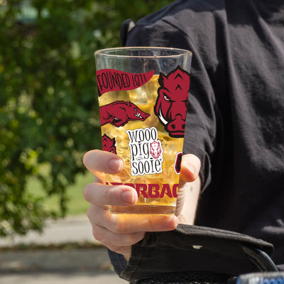 Arkansas 16oz Native Pint Glass