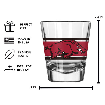 Arkansas 2oz Stripe Shot Glass