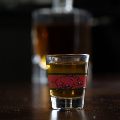 Arkansas 2oz Stripe Shot Glass