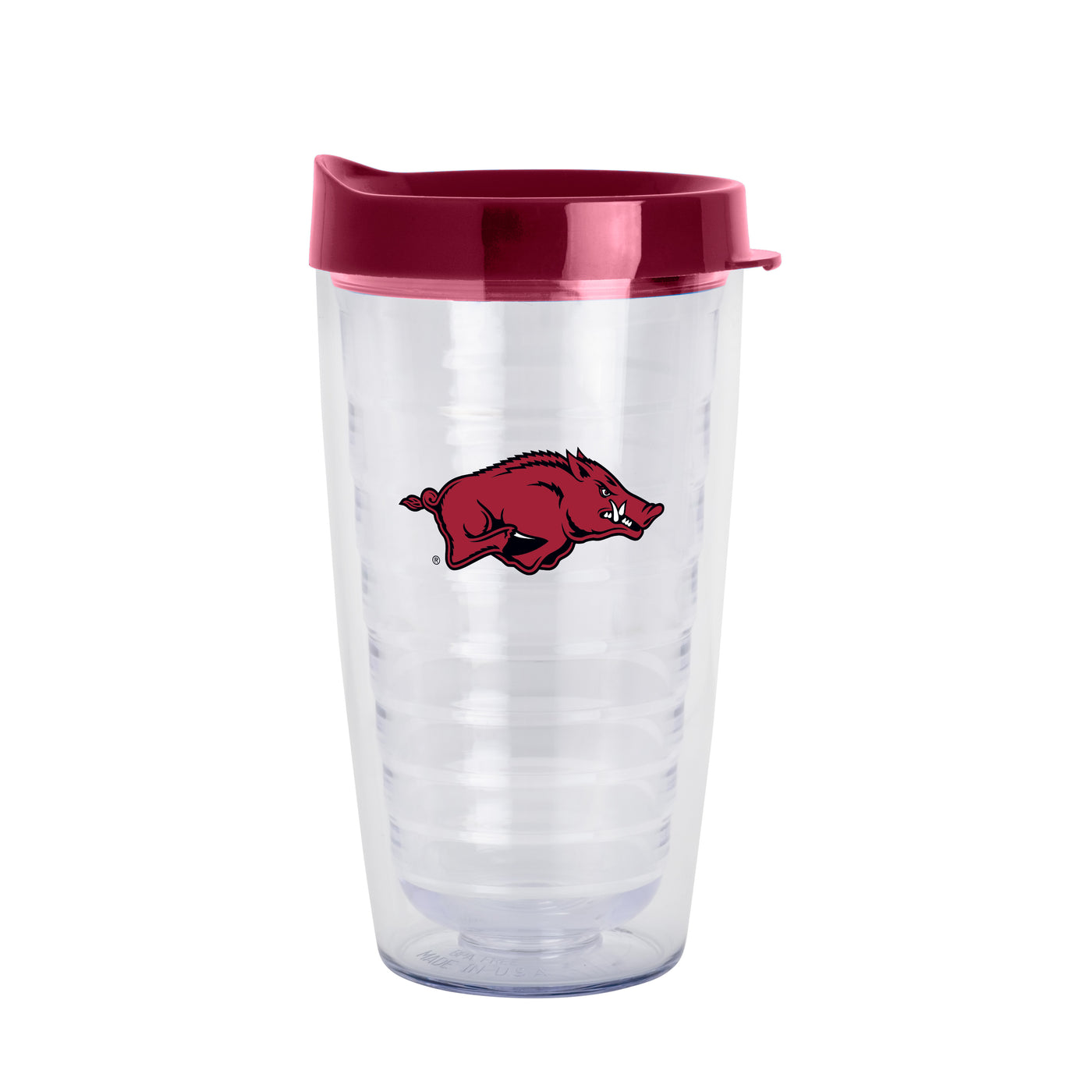 Arkansas 16oz Flipside Dbl Wall Clear Tumbler