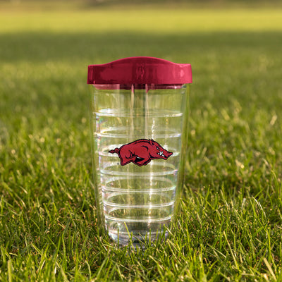 Arkansas 16oz Flipside Dbl Wall Clear Tumbler