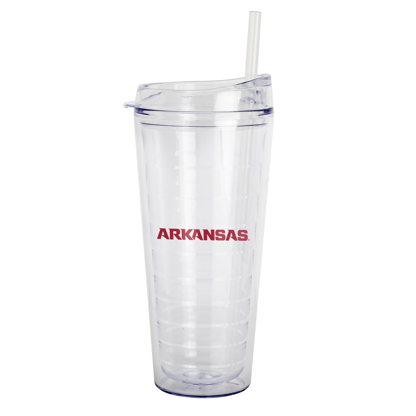 Arkansas 22oz Flipside Dbl Wall Clear Tumbler