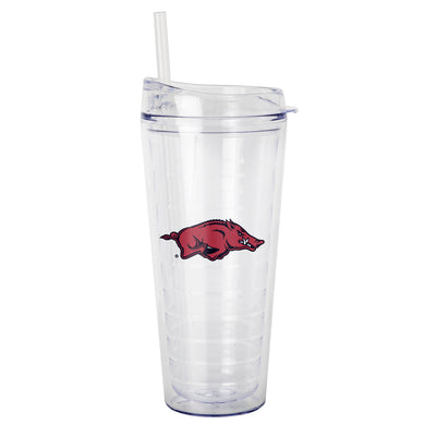 Arkansas 22oz Flipside Dbl Wall Clear Tumbler