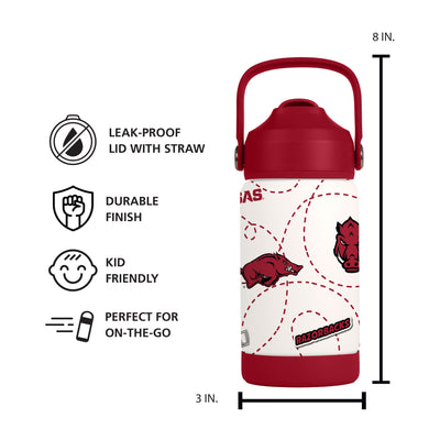 Arkansas 12oz Mascot SS Kids Bottle