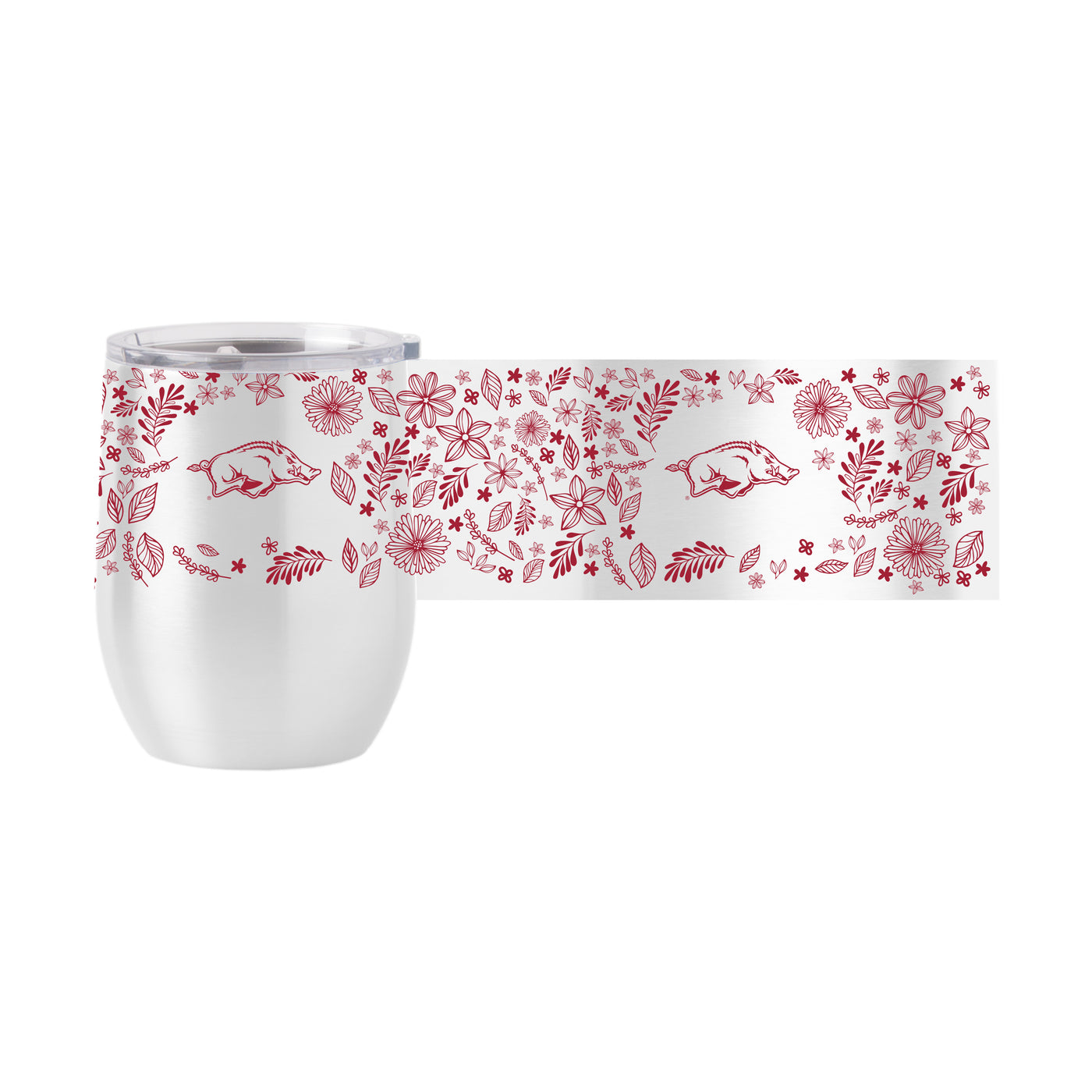 Arkansas 16oz Botanical Stainless Curved Beverage