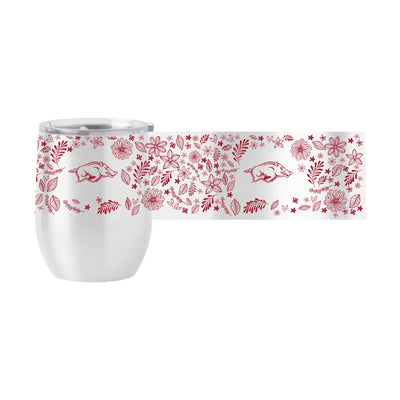 Arkansas 16oz Botanical Stainless Curved Beverage