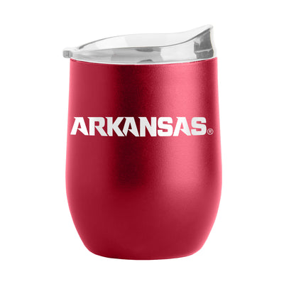 Arkansas 16oz Flipside Powder Coat Curved Beverage - Logo Brands