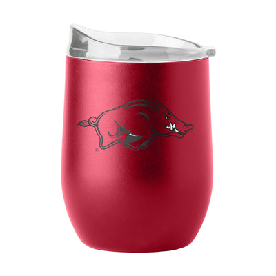Arkansas 16oz Flipside Powder Coat Curved Beverage - Logo Brands