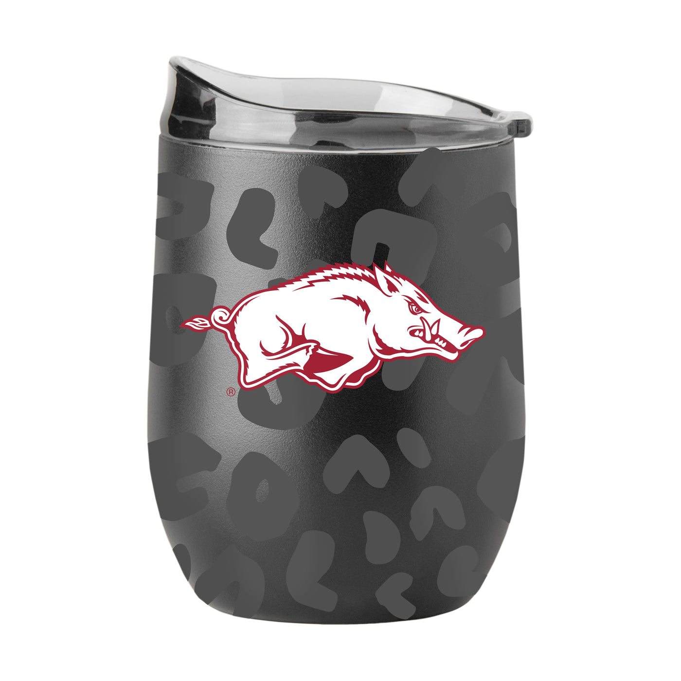 Arkansas Leopard 16oz Black Powdercoat Curved Beverage