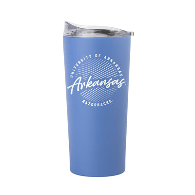 Arkansas 20oz Retro Script Arctic Powder Coat Tumbler - Logo Brands