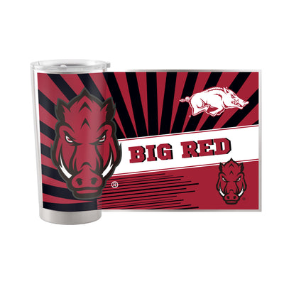 Arkansas 20oz Mascot Stainless Steel Tumbler
