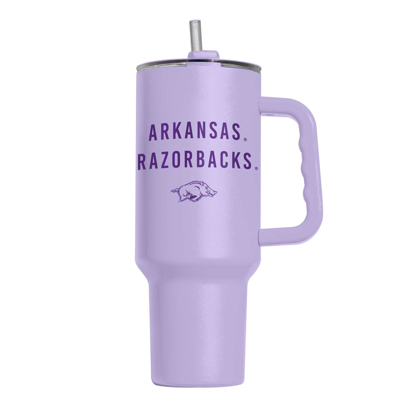 Arkansas 40oz Tonal Lavender Powder Coat Tumbler - Logo Brands