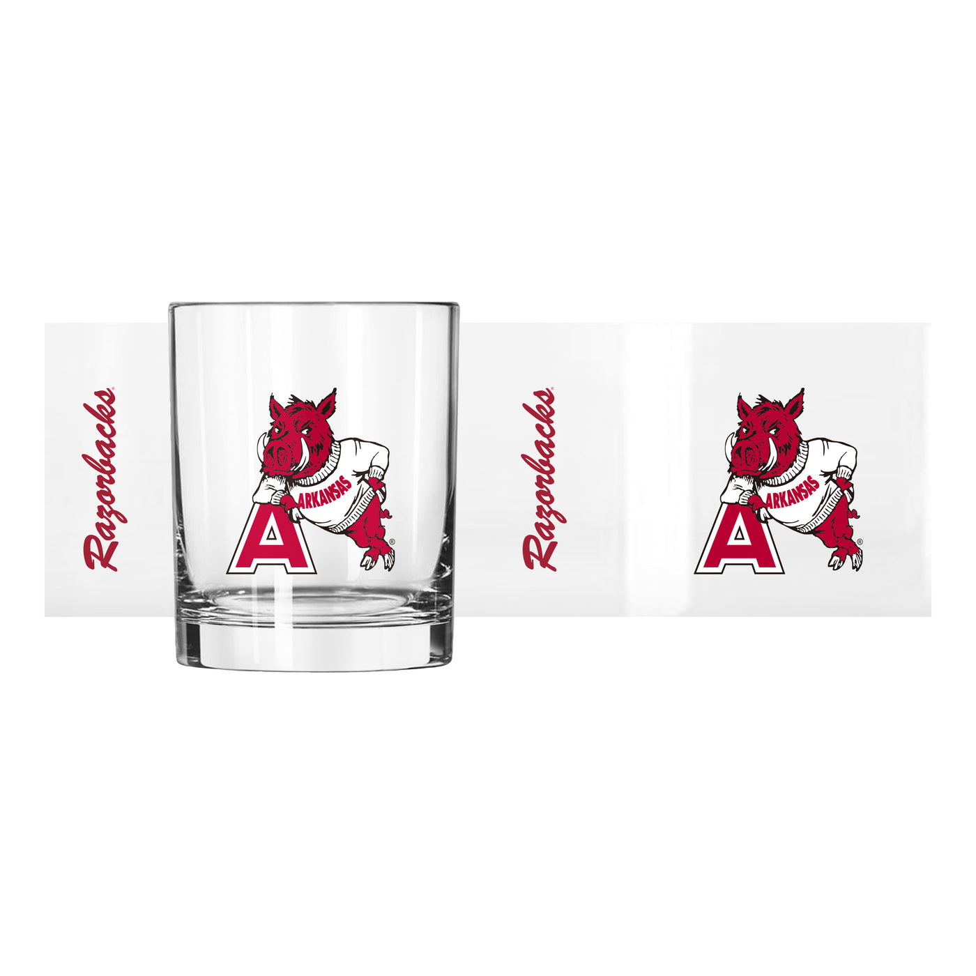 Arkansas Vault 14oz Gameday Rocks Glass