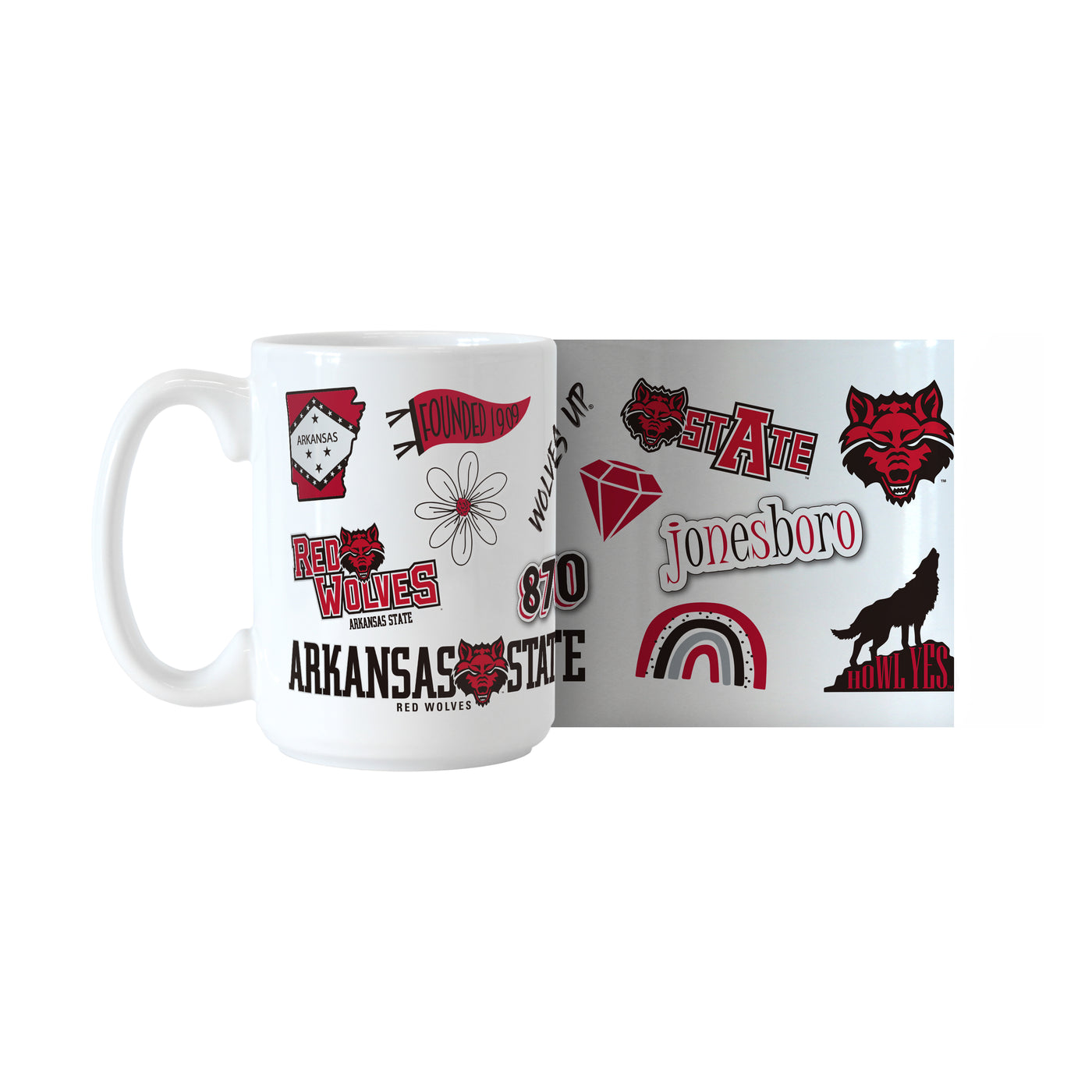 Arkansas State 15oz Native Sublimated Mug