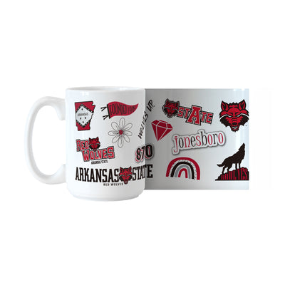 Arkansas State 15oz Native Sublimated Mug