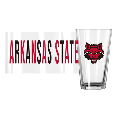Arkansas State 16oz Overtime Pint Glass - Logo Brands