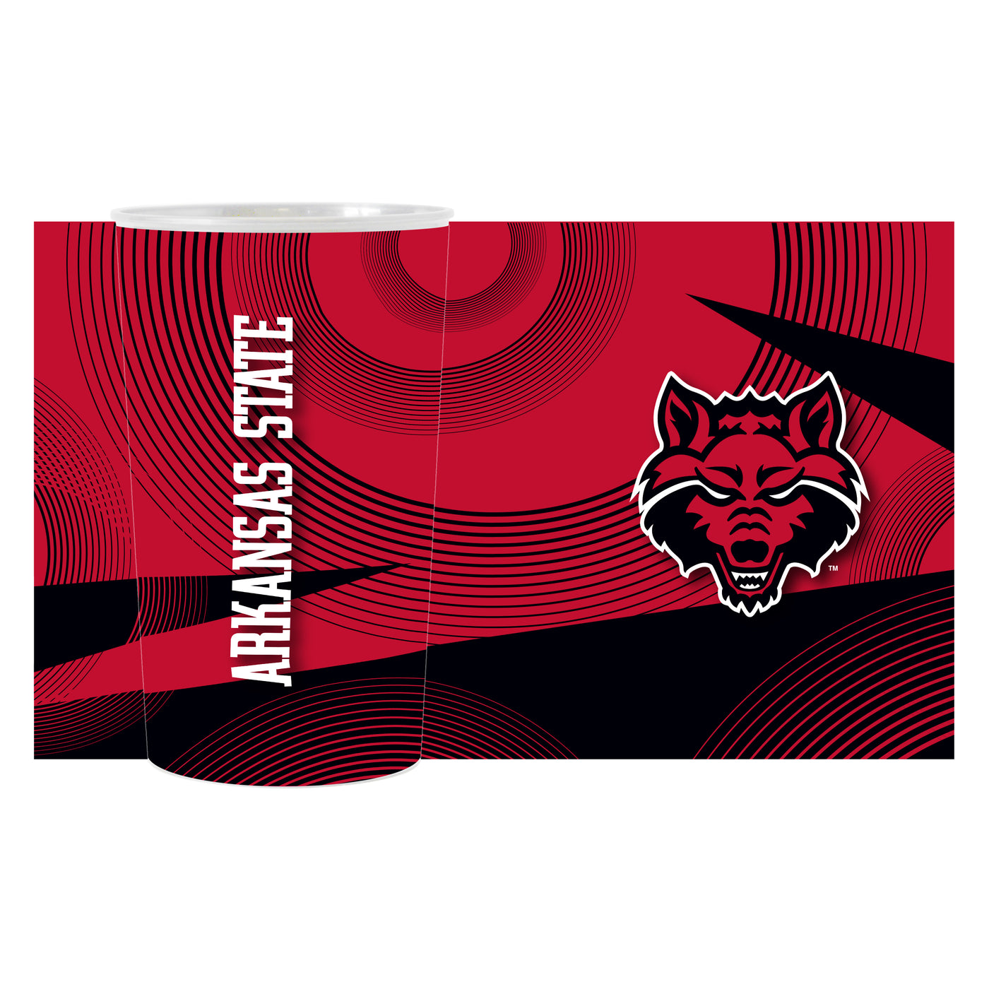 Arkansas State Geometric Hardwall Cup 4 Pack