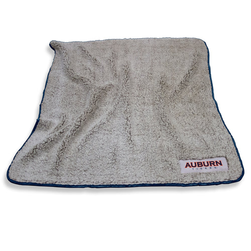 Auburn Frosty Fleece blanket by Logo Brands, soft and cozy with a frosty pattern, shown folded on a neutral background.