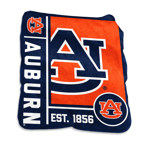 Auburn super plush blanket in 60x70 size with logo branding, soft and cozy fabric, perfect for lounging or adding warmth.