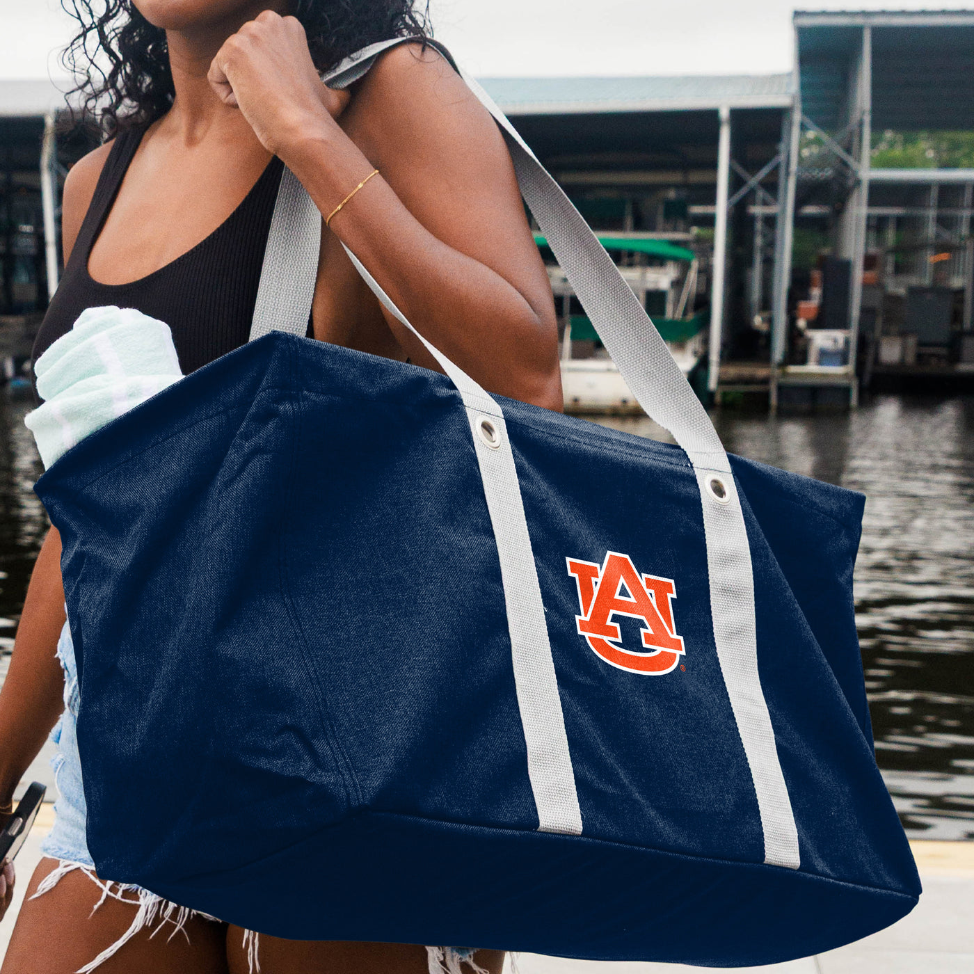Auburn Crosshatch Picnic Caddy - Logo Brands