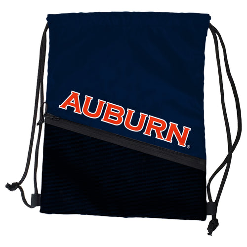 Auburn Tilt Backsack bag by Logo Brands featuring adjustable straps and Auburn team logo on durable fabric.