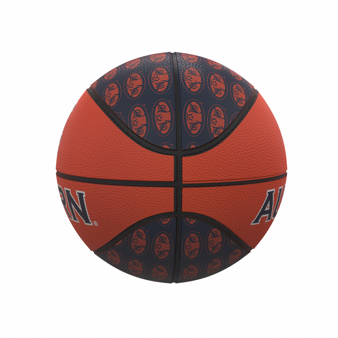 Auburn Repeating Logo Mini-Size Rubber Basketball - Logo Brands