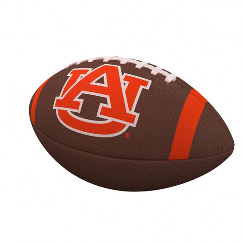 Auburn Team Stripe official-size composite football by Logo Brands, featuring team colors and branding for recreation play.