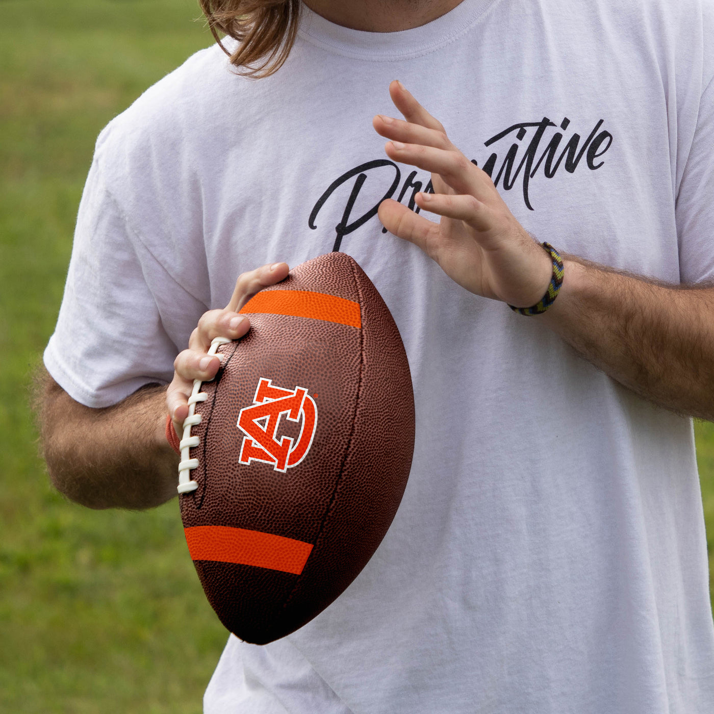 Auburn Team Stripe Official-Size Composite Football - Logo Brands