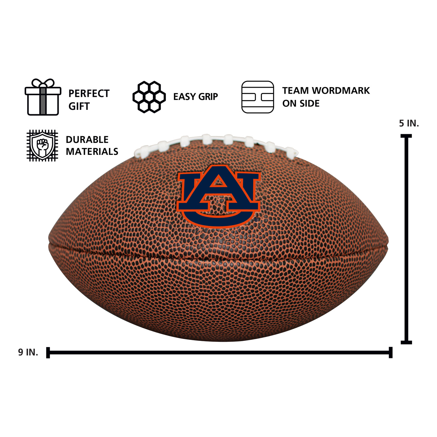 Auburn Mini Size Composite Football - Logo Brands