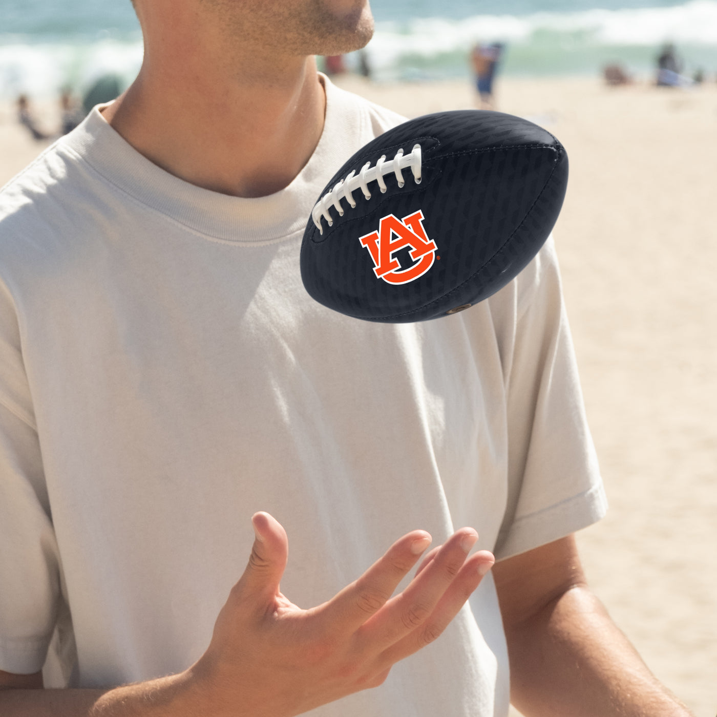 Auburn Carbon Fiber Mini Size Glossy Football
