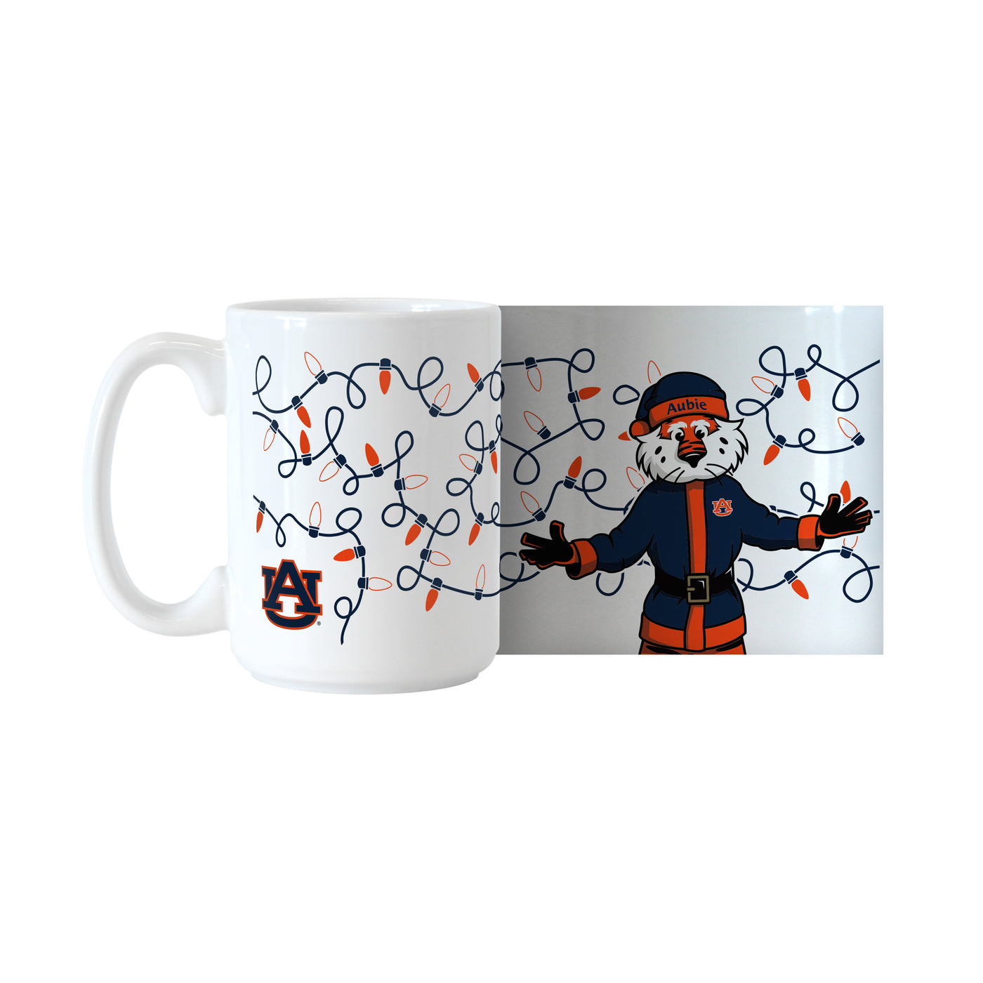 Auburn Aubie Claus 15oz Lights Sublimated Mug