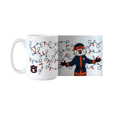 Auburn Aubie Claus 15oz Lights Sublimated Mug