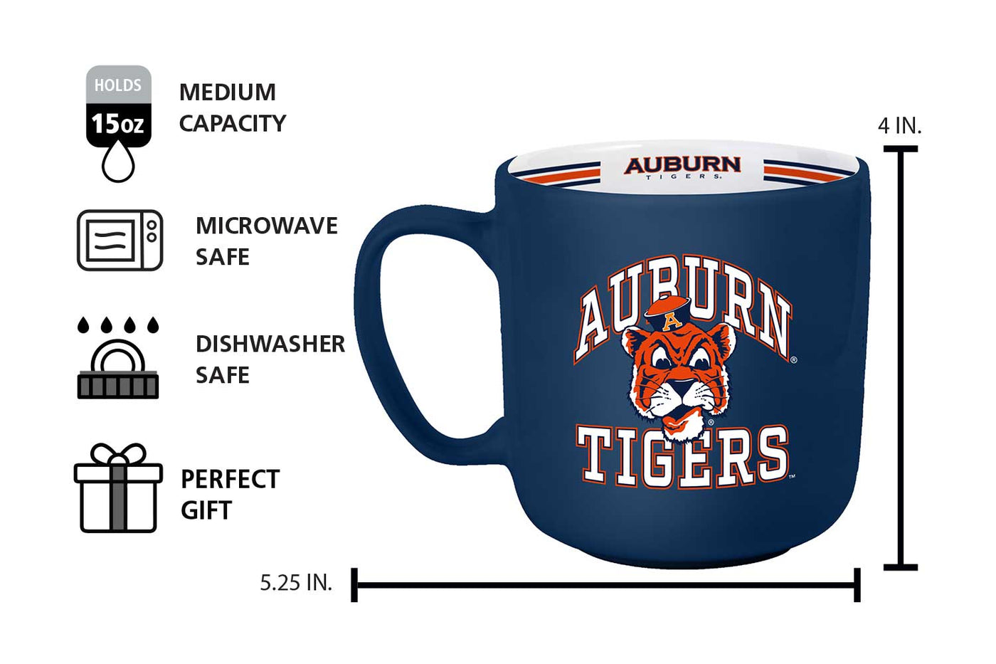 Auburn 15oz Stripe Mug